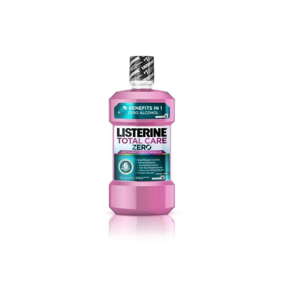 Listerine Total Care Zero Mouthwash Offers comprehensive oral care without alcohol(500 mL)