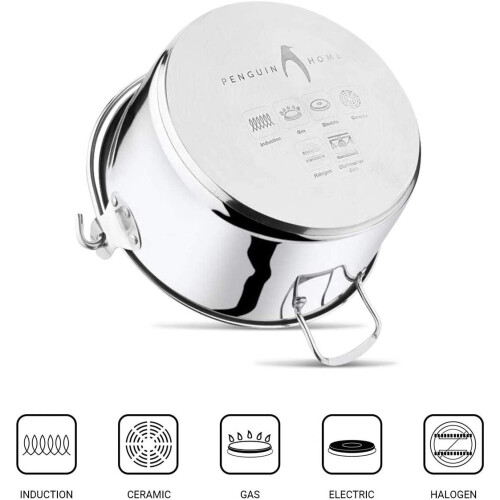 Penguin Home® Professional Jam Pan / Maslin Pan Capacity of 8.5 litres Stainless Steel