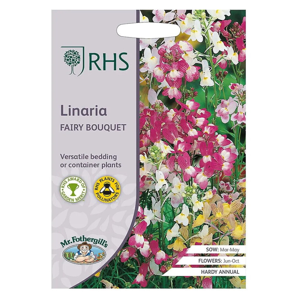 Mr.Fothergill's RHS Home Grown Summer Linaria Fairy Bouquet Seeds Packet