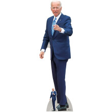 Star Cutouts Ltd SC1654 Joe Biden President Lifesize Cardboard Free Mini Cutout Real Talking Point, Multicolour
