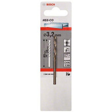 Bosch Professional 2608585843 HSS-Co Metal Drill Bit (stainless steel, 3.2 x 36 x 65 mm, accessory drill driver) , Gold