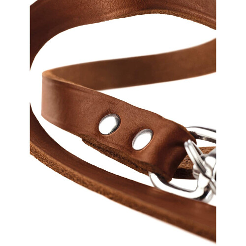 Hunter HUNTER Training leash, 20/200 Soft genuine cow leather, cognac 2
