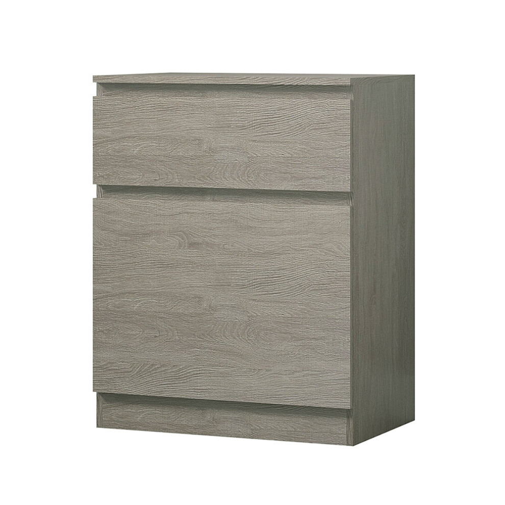 (Rustic Oak) FWStyle Narvik Modern 1 Door 1 Drawer Multi-Storage Unit
