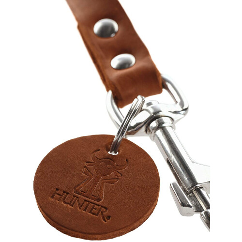 Hunter HUNTER Training leash, 20/200 Soft genuine cow leather, cognac 1