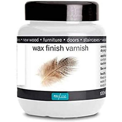 POLYVINE Quick-Dry Water-Resistant Clear Wax Finish Varnish Dead Flat 100ml