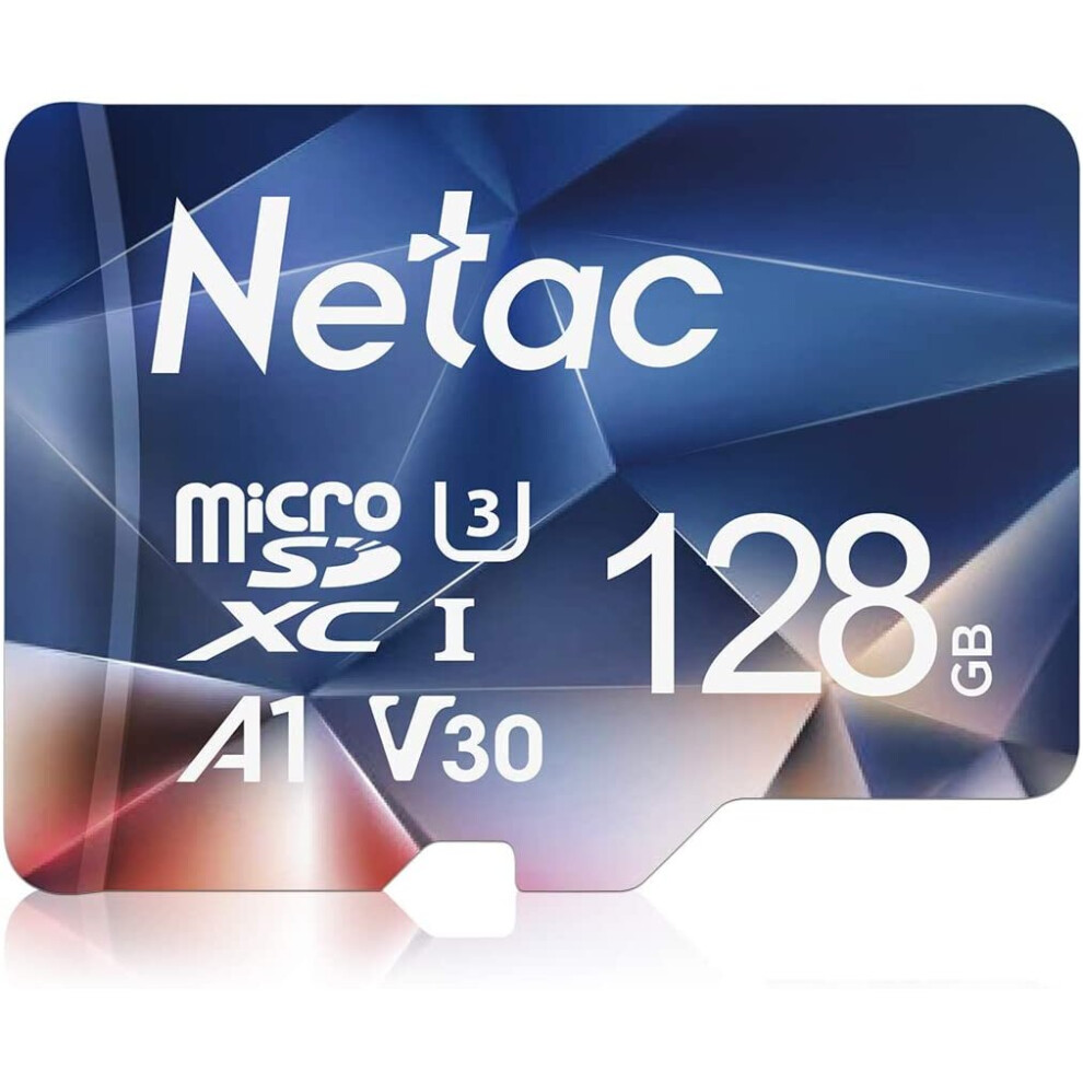 Netac 128Gb Micro Sd Card, Microsdxc Memory Card Uhs-I, 100/30Mb/S(R/W), 667X, U3, A1, V30, 4K, C10, Tf Card For Wifi Camera, Smartphone, Security 788125333998