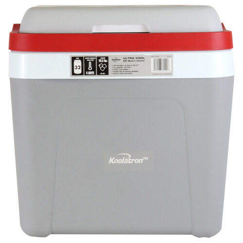 Koolatron Koolatron Ultra Kool Ice Chest Cooler with Carry Handle - Grey