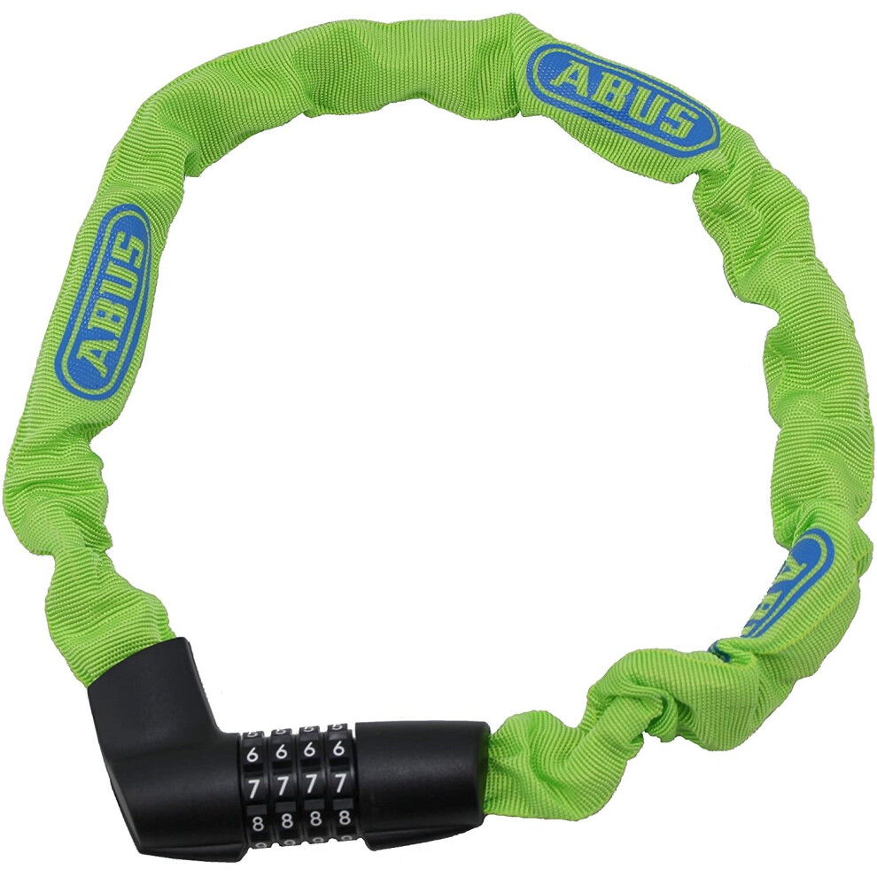 Abus Tresor 1385/75 Neon Chain Lock - Hardened Steel Combination Lock - Security Level 6 - 75 Cm - Green
