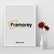 (18x8 Inch) White Picture Frame / Wall Art Frames / Flat Wooden Effect Poster Frame / Photo Print Frame