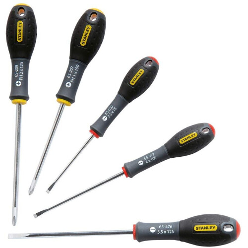 STANLEY STANLEY FATMAX 5 Piece Screwdriver Set, Parallel/Phillips