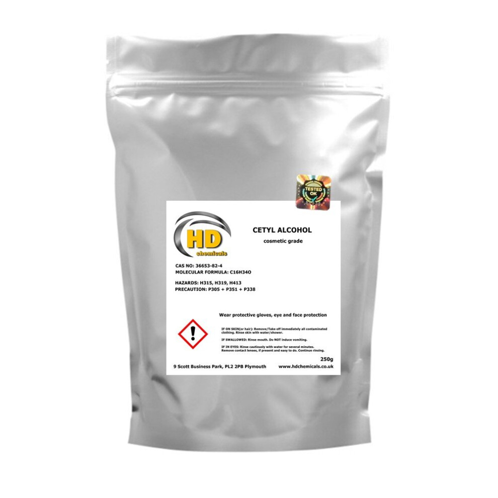 Hd Chemicals Ltd White (250G) Cetyl Alcohol Emulsifier Thickener Skin Treatments