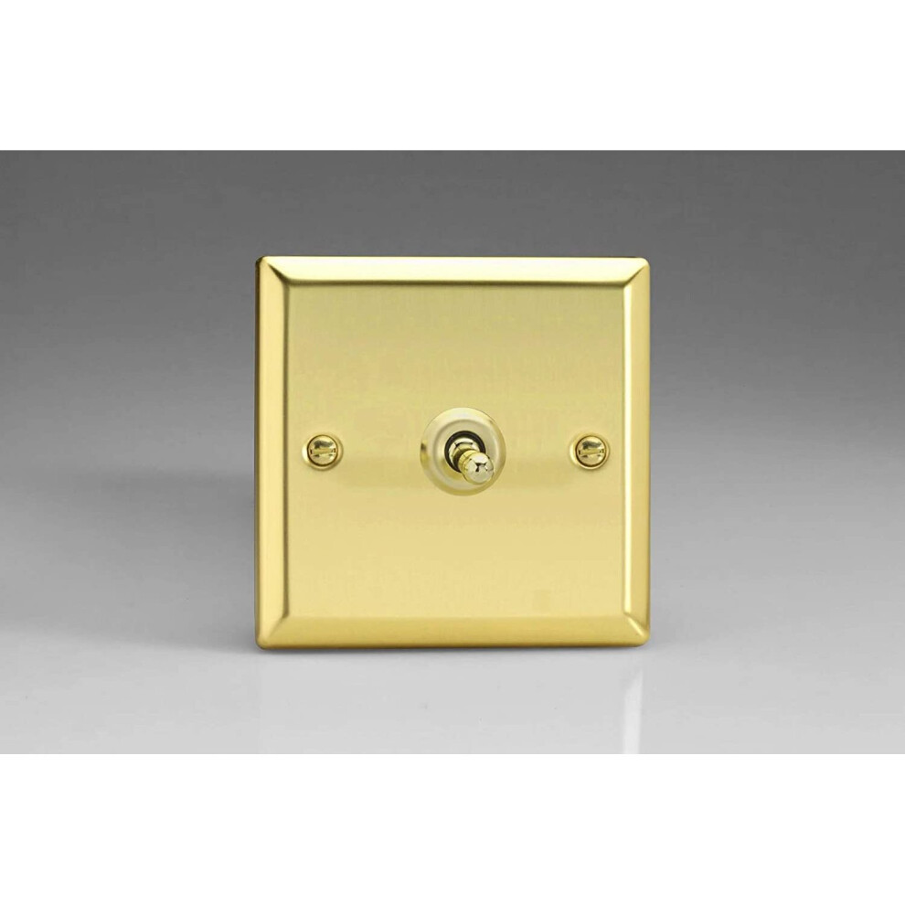 Varilight Xvt1 Toggle Switches 1 Gang Victorian Brass 5021575850956