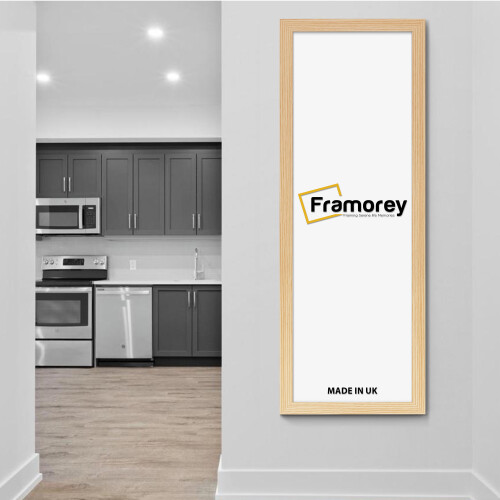(100x40CM) Panoramic Size Pine Picture Frame Wall Art Frames Flat Wooden Effect Poster Frame 1