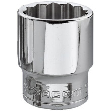 Facom J.24 Bi-Hex Socket, 3/8" Square Drive, 24mm