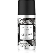 Ted Baker Graphite Black Antiperspirant Deodorant 150ml - Bergamot, Pink Pepper, Lavender, Geranium, Tobacco & Cedarwood