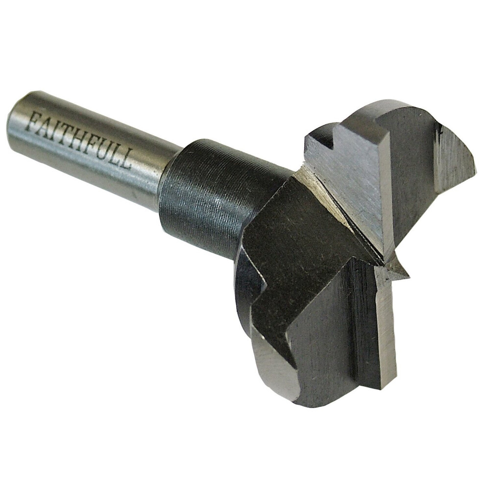 Faithfull Faihbb35hcs 35Mm X 60Mm Hcs Hinge Bore Bit With 8Mm Shank