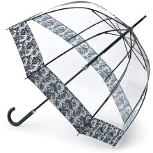 Fulton Birdcage 2 Luxe Photo Rose Print Umbrella, Black