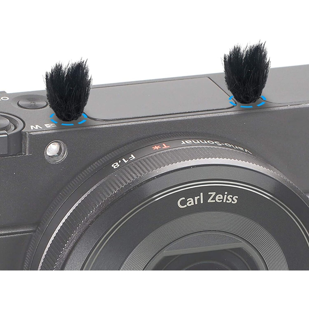 Camera Mic Windscreen, 10 PCS Fur Wind Muff Wind Cover for Sony RX1 RX10 RX100 Digital Compact Cameras Built-in Microphone Outdoor Wind Filter by