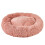 Bunty (Medium, Pink) Plush Donut Dog Bed Anti Anxiety Calming Pet Bed 1