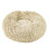 Bunty (Small, Cream) Plush Donut Dog Bed Anti Anxiety Calming Pet Bed 1