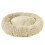 Bunty (Medium, Cream) Plush Donut Dog Bed Anti Anxiety Calming Pet Bed 1