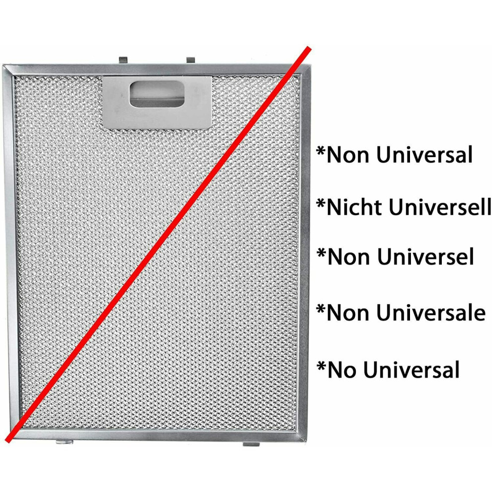 Spares2go Grease Filter For Hygena Diplomat Cooker Hood Metal Vent Extractor 300 X 240Mm Silver