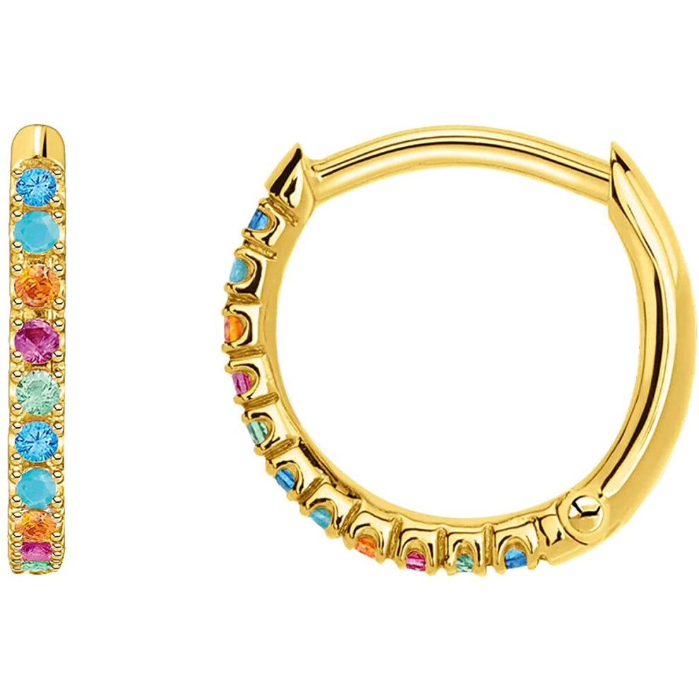 Thomas Sabo CR659-416-14 Women's Single Hoop Earrings White Stones on 925 Sterling Silver Base