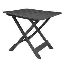 (Black) Portable Folding Weatherproof Plastic Table Garden Furniture