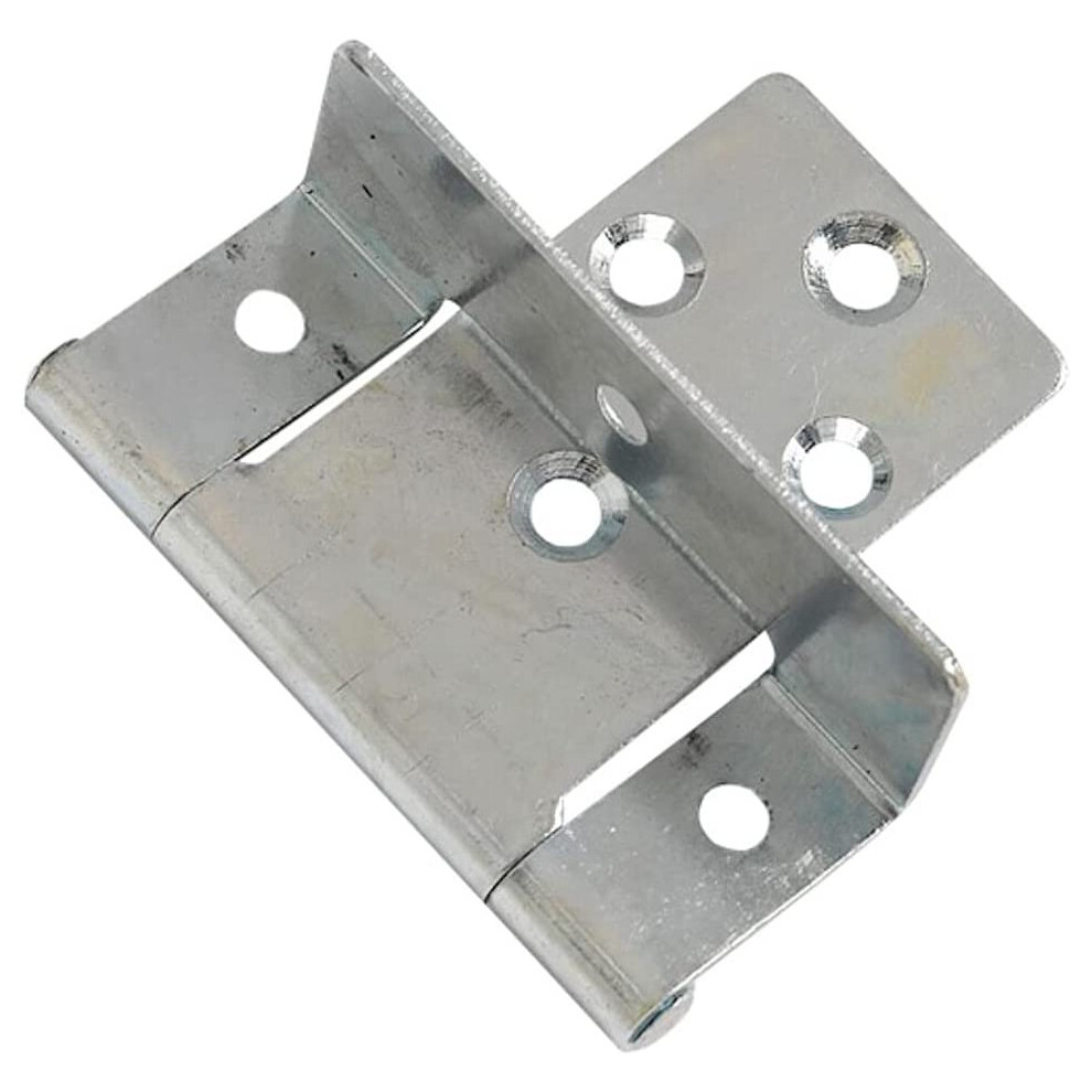 Merriwayâ® Bh01811 Non-Mortise Cranked Partial Wrap Cupboard Cabinet Door Flush Hinge, 50Mm (2 Inch) With 5/8 Inch Crank- Bright Zinc Plated, Pack Of 5013249351166