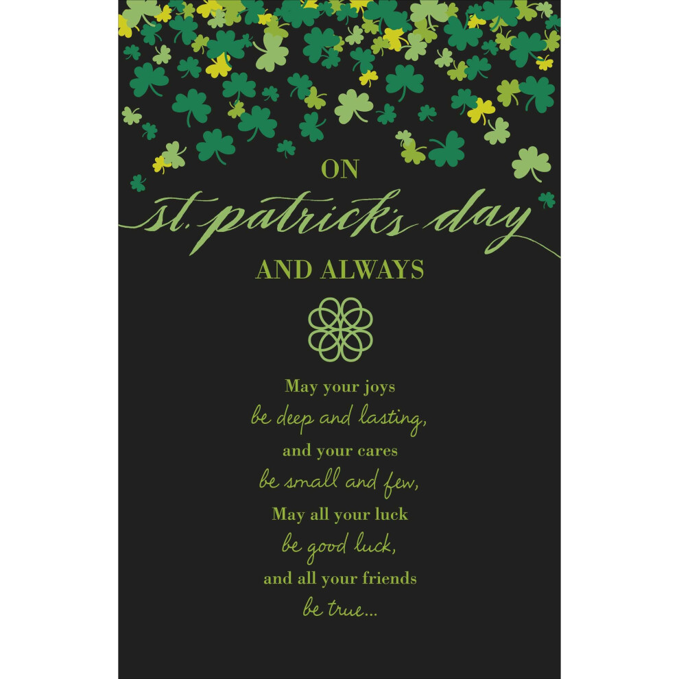 On St Patrick's Day Joys Be Deep & Lasting Greeting Card Quality Greetings Cards