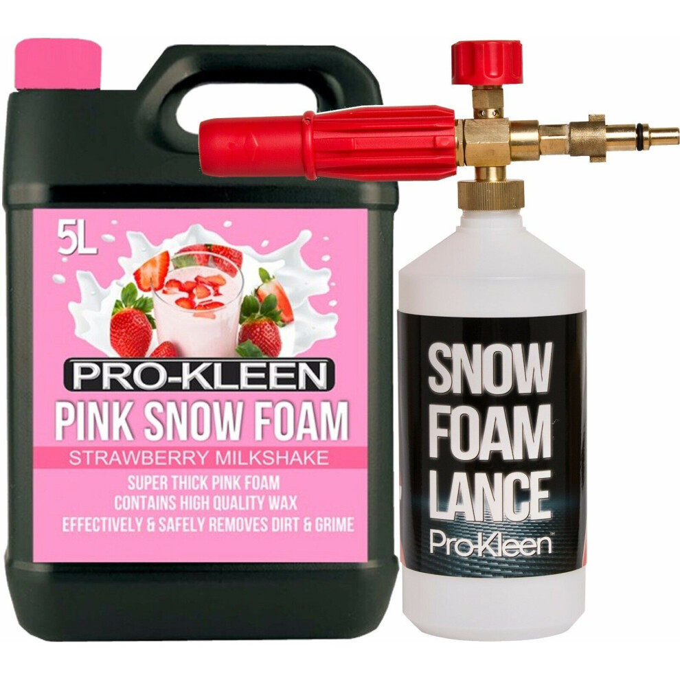 (Strawberry Milkshake) Prokleen Snow Foam Car Shampoo & Nilfisk Lance Kit 5060670544957