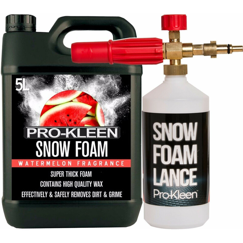 (Watermelon) ProKleen Snow Foam Car Shampoo & Nilfisk Lance Kit