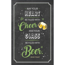 Heart Filled With Cheer Glass Filled With Beer St Patrick's Card Greetings Cards