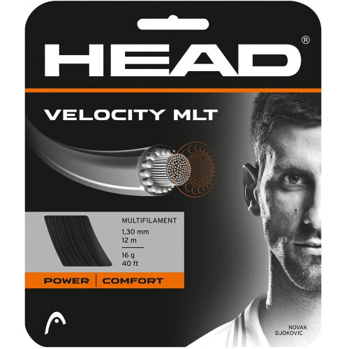 HEAD HEAD Unisex's Velocity MLT Set Racquet String-Multi-Colour/Black, Size 16