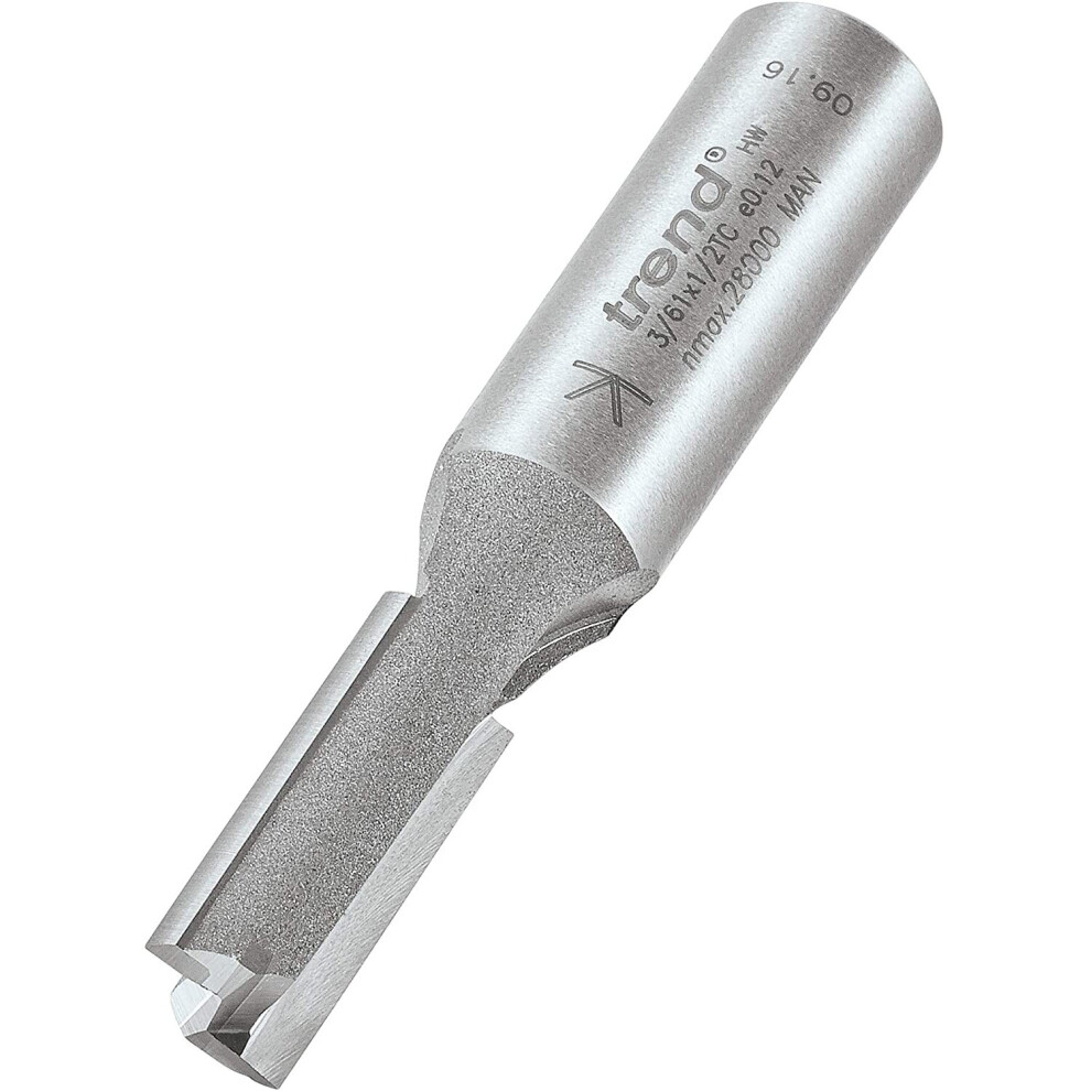 Trend Professional 1/2" Shank Straight Router Cutter Bit-Ref: 3/61X1/2TC X Diameter 10mm Cutting Length 25mm Tungsten Carbide Tipped