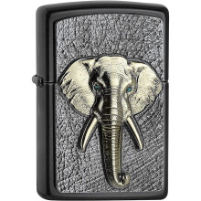 ZIPPO – Gray Dusk - Elefant Tri-Colour, Emblem – gasoline Windproof lighter, refillable, in gift box