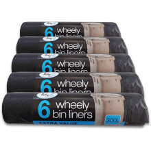 Tidyz 30 Extra Large Wheelie Bin Liners Waste Rubbish Bags 300L
