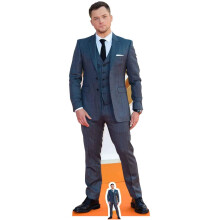 STAR CUTOUTS Life Size Cut Out with Mini Version of Taron Egerton, Cardboard, Multi-Colour, 178 x 67 x 178 cm