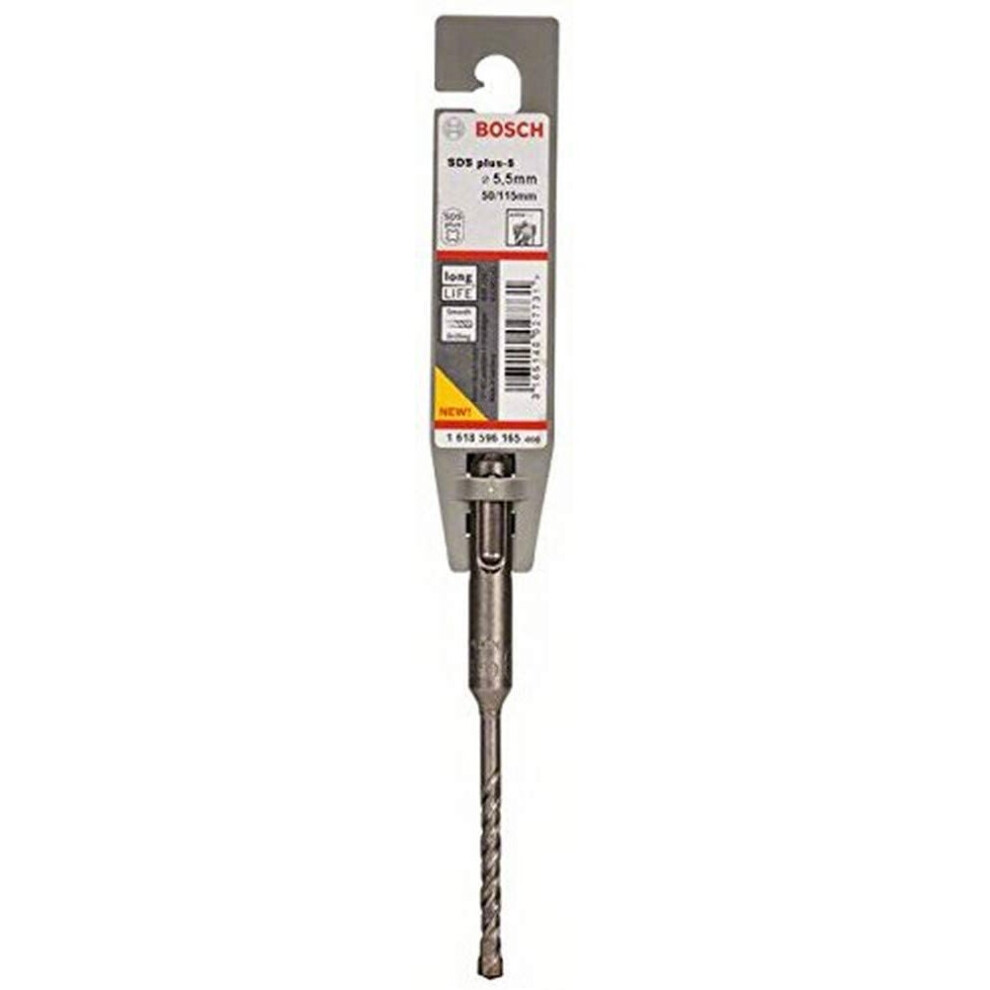 Bosch 1618596165 SDS-Plus-5 Masonry Drill Bit, 5.5mm x 50mm x 115mm, Grey