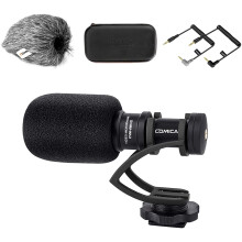Comica CVM-VM10II Camera Microphone Cardioid Directional Condenser Shotgun Video Microphone for Canon, Nikon, Fuji, Sony, Panasonic, Olympus DSLR