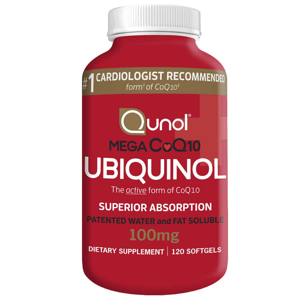 Qunol Mega Coq10 Ubiquinol 100 Mg, 120 Softgels