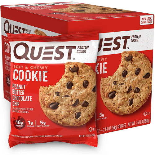 Quest Nutrition Cookie PB Chocolate Chip 12/Box, 696 g