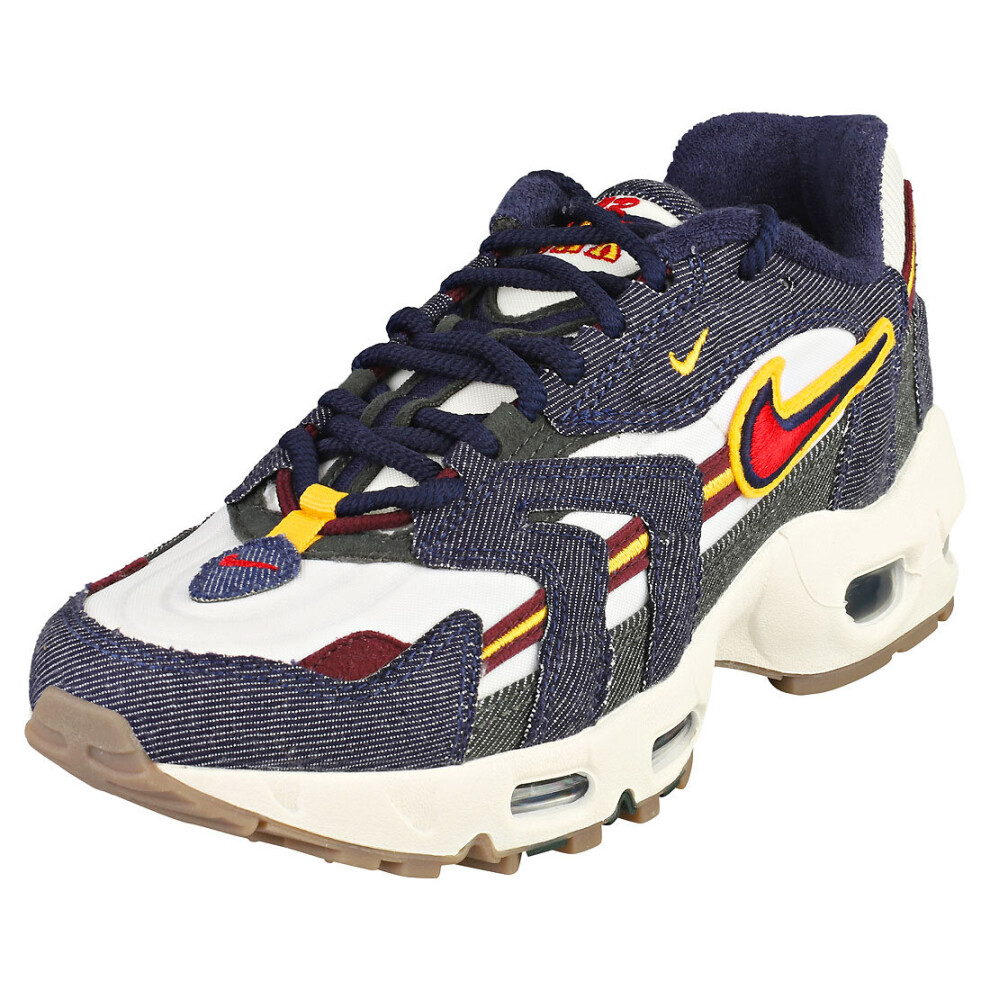 Nike Air Max 96 Ii Qs Mens Fashion Trainers in Navy Multicolour - Size 4 UK