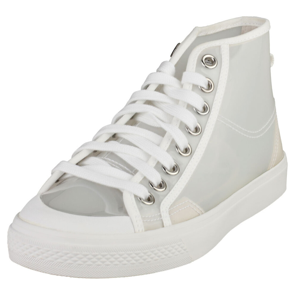 adidas Nizza High Womens Fashion Trainers in White - Size 4 UK