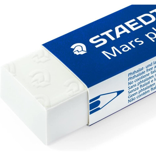 Staedtler STAEDTLER 52650BK4DA Mars Plastic erasers, Pack of 4, White 2