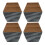 Typhoon 4Pcs Marble Acacia Coaster Half & Half Brown & Grey Tableware Kitchen Drink Mats 1