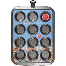 Tala Everyday 12 Cup Muffin Pan, Non-Stick, Cake Tin, Even Heat Distribution, Easy Food Release, Dishwasher, Fridge and Freezer Safe, grey, 10A11611