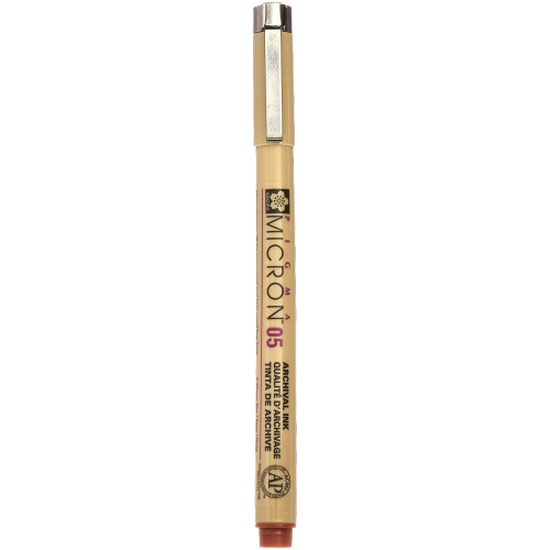 Sakura XSDK05-12 Pigma Micron Pen 05 .45mm-Brown, Plastic