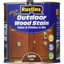 Rustins ESTE1000 1L Satin Outdoor Wood Stain - Teak