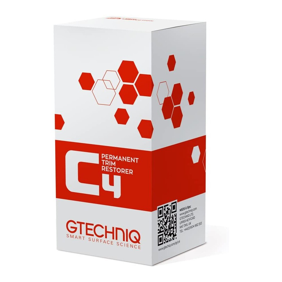 Gtechniq C4 Permanent Trim Restorer 30Ml - Revitalize Tired, Faded, Discoloured Car And Vehicle Trim - Premium Weather Protection, Uv Resistant, 850006077809